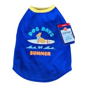Top Paw Dog Days Summer corgi surfboard Dog Tee XS